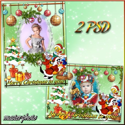 Детская рамка для фотошопа – Merry Christmas to you