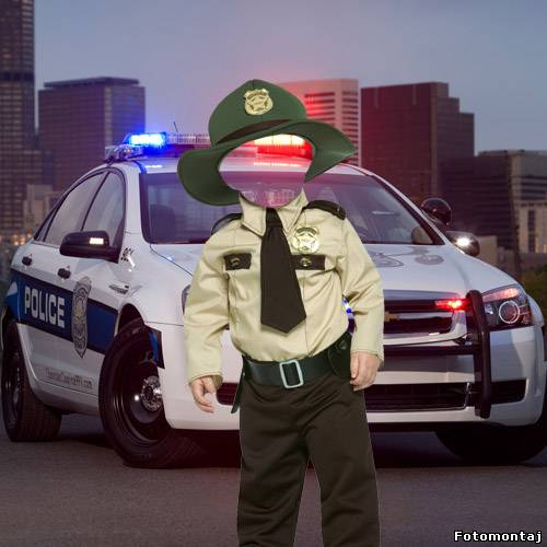 Шаблон для photoshop - Маленький страж порядка