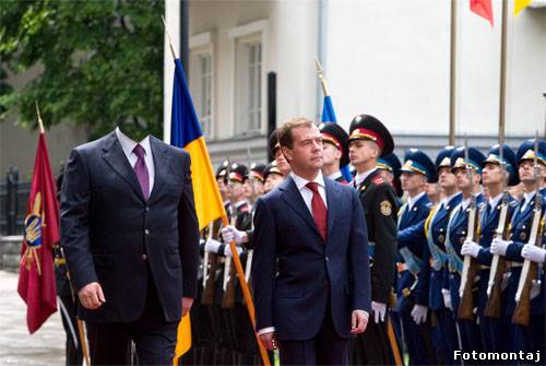 Шаблон psd - Прием президента Медведева